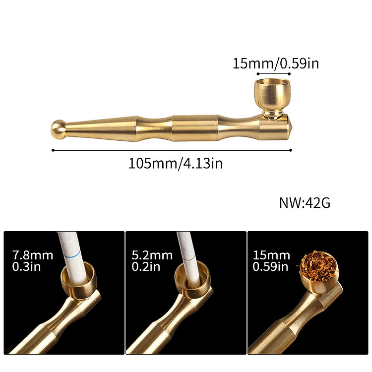 Tẩu lọc thuốc lá bằng đồng cao cấp (Lớn + Vừa + Nhỏ) - Ảnh 7