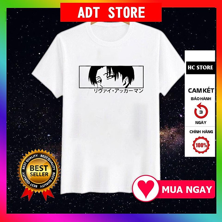 HOT Áo Phông Attack on Titan: Levi Ackerman Eyes Anime mẫu mới cực chât