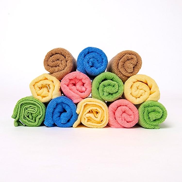 Combo 12 khăn rửa mặt Cotton hàng xuất Nhật - Chính hãng