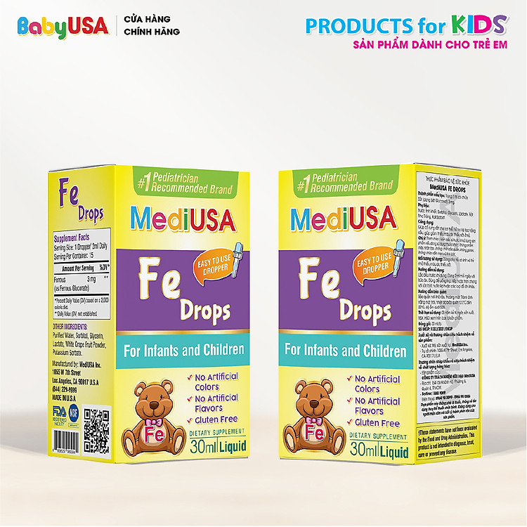 Nơi mua MediUSA Fe Drops - Sắt cho trẻ Uy tín Giá tốt - Hình ảnh 4
