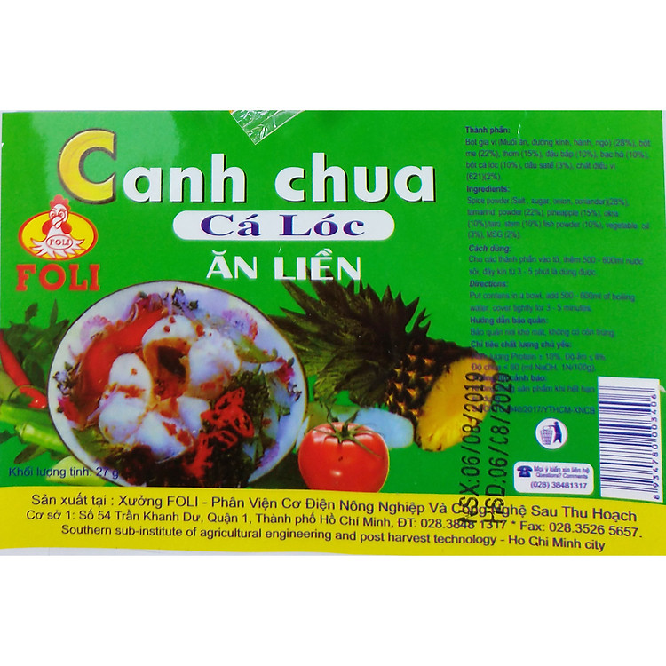 Canh chua cá lóc ăn liền