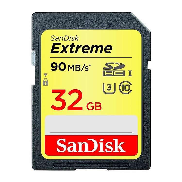 Thẻ nhớ 32GB Extreme SDHC V30 90MB/40MB/s SanDisk - Hàng chính hãng
