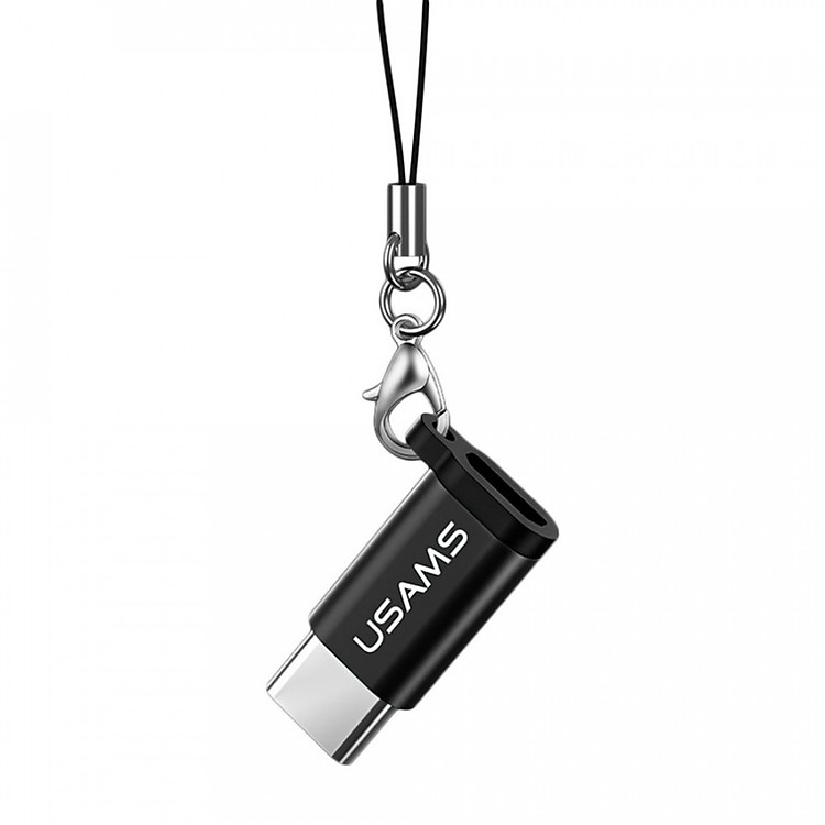 Đầu Adapter chuyển đổi Micro USB sang cổng Type-C Usams cho điện thoại, máy tính bảng, Macbook - Hàng chính hãng