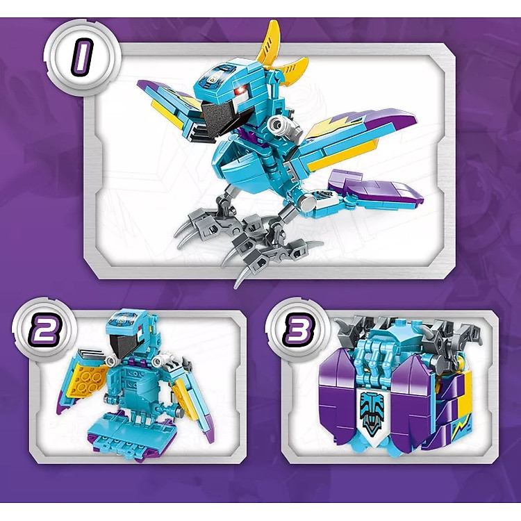 Đồ chơi lắp ráp Robot 3 in 1 Qman Chính hãng Giá tốt - Hình ảnh 3