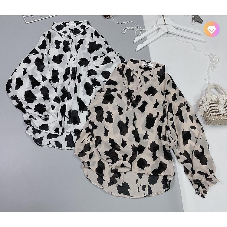 Áo sơ mi bò sữa tơ mỏng hàng đẹp