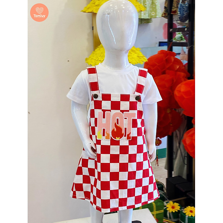 Yếm Caro Tamiuy Đính Chữ Hot Bé 1-8 Tuổi Chất Liệu Cao Cấp Cho Bé Năng Động