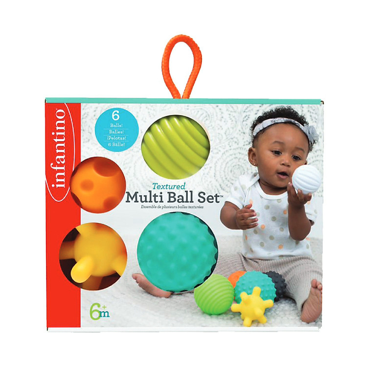 Set 6 bóng xúc giác Infantino màu xanh Chính hãng Tiết kiệm