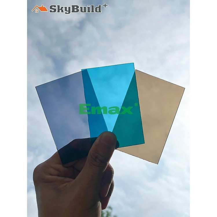 Tấm poly đặc Emax 4,5ly, khổ rộng 1,52m - tấm lợp lấy sáng - tấm nhựa trong suốt