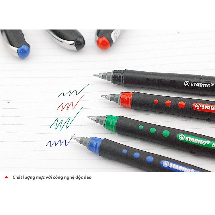 Bộ Bút Bi Ký STABILO bl@ck+ M/F (Đỏ - Đen) - Ảnh 4