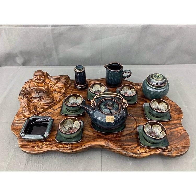 Bộ ấm chén nở hoa hỏa biến