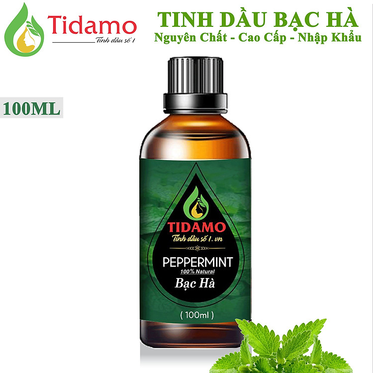 Tinh Dầu BẠC HÀ Thiên Nhiên Nguyên Chất 100ML - Tinh Dầu Xông Phòng BẠC HÀ Nguyên Chất Giúp Bảo Vệ Sức Khỏe, Kháng Khuẩn, Thư Giãn Tinh Thần và Xua Đuổi Côn Trùng