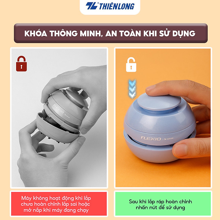 Máy hút bụi mini Thiên Long Flexio MVE-001 (Màu hồng) - Ảnh 7
