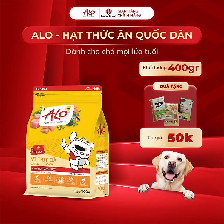 ALO - Thức ăn cho chó mọi lứa tuổi dinh dưỡng sạch từ nguyên liệu Việt Nam