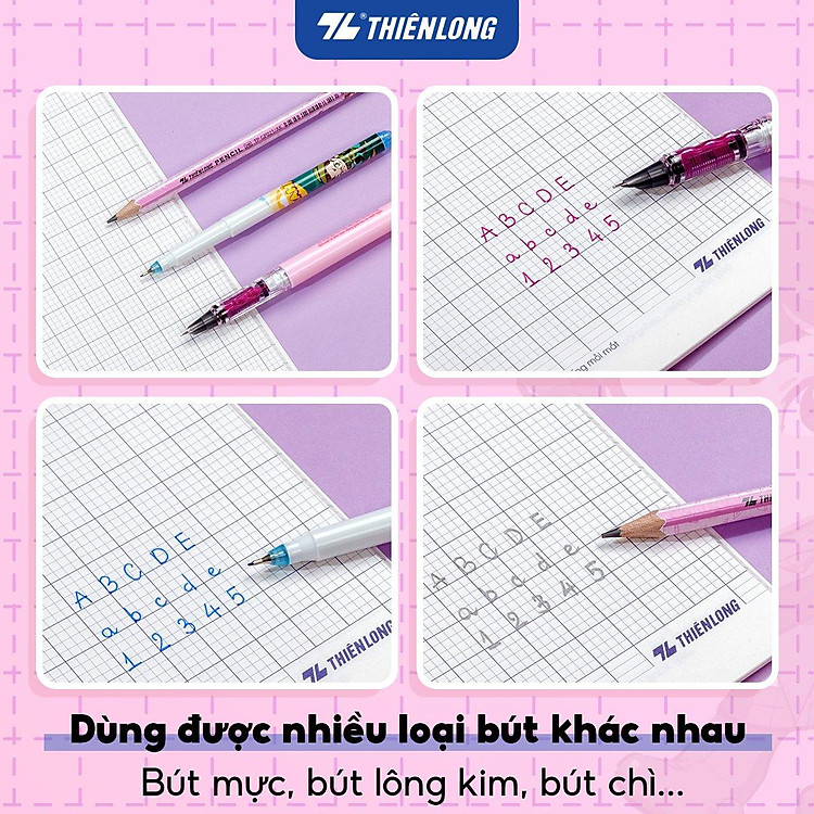 Tập học sinh chống lem 48 trang 4 ô ly vuông 2.5mm 120gsm Thiên Long NB-119/AK - Ảnh 7