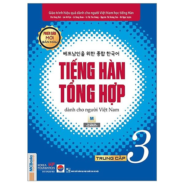 Tiếng Hàn Tổng Hợp Trung Cấp 3 (Phiên Bản Mới – In Màu)
