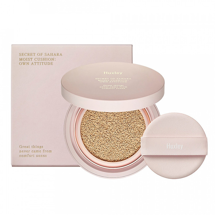 Phấn nước trang điểm mỏng mịn, dưỡng ẩm và che khuyết điểm hoàn hảo Huxley Moist Cushion; Own Attitude 12g