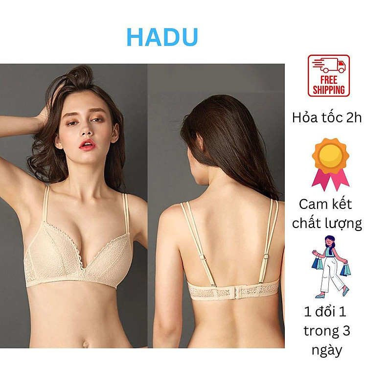 Hàng Cao Cấp- Siêu Phẩm Áo Lót Đúc ren Không Gọng Dây Mảnh Bản Đôi, Áo Ngực Không Gọng Nữ Đệm Vừa Mặc Tôn Dáng Nâng Ngưc