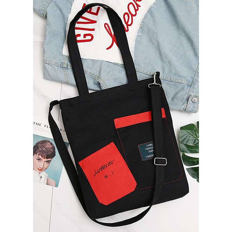 Túi đeo chéo, túi đeo vai nữ vải canvas TV10