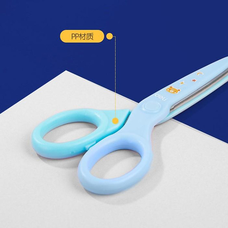 Kéo học sinh Deli hình con gấu (6023S) - Xanh dương - Ảnh 3