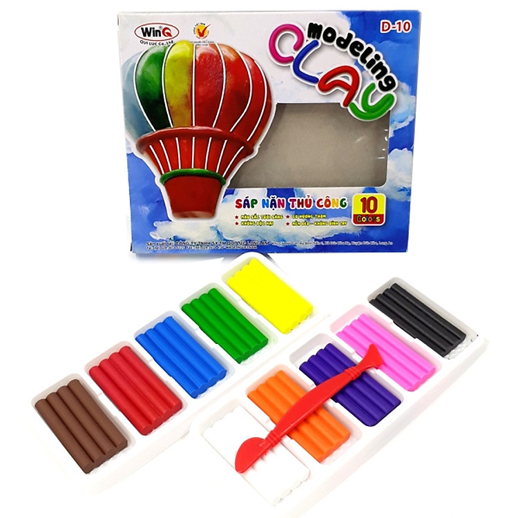 Tìm mua tại Avakids: Đất Nặn WinQ D-10 (10 Màu) - Ngập tràn khuyến mãi