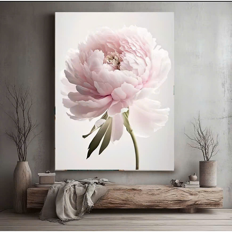 Tên sản phẩm (HCM) Tranh hoa mẫu đơn 1, tranh tráng gương hoa mẫu đơn trang trí phòng khách,phòng ngủ kèm đinh treo