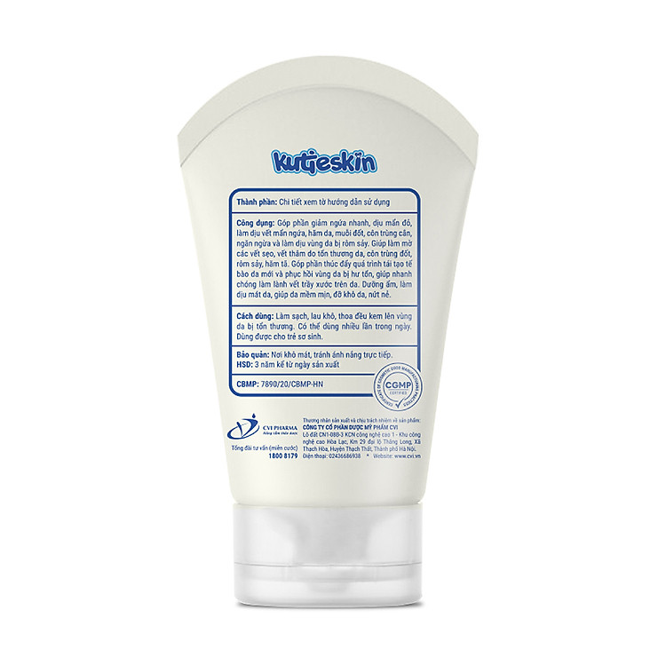 Kem Kutieskin làm dịu da bé 30g Chính hãng Giá rẻ - Hình ảnh 3