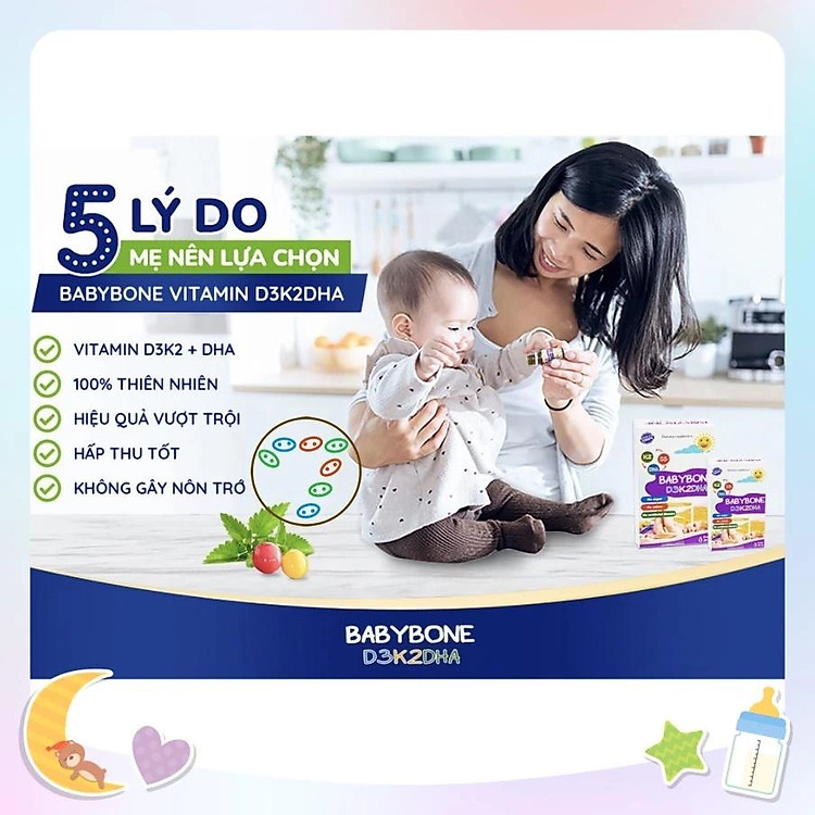 Vitamin K2+D3 DHA Babybone cho bé Chất lượng Giá rẻ - Hình ảnh 4