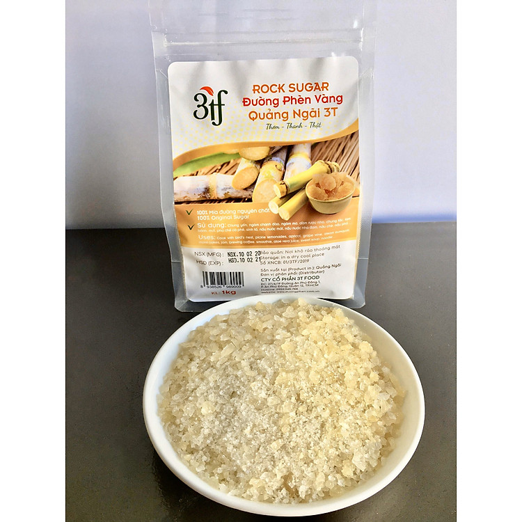 Đường Phèn Quảng Ngãi 3T FOOD Hạt Nhuyễn
