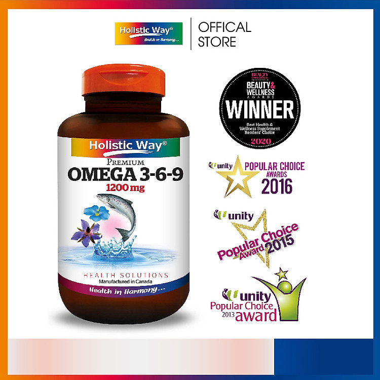 Dầu cá cao cấp Omega 3-6-9 dạng viên 1200mg Holistic Way ( 100 viên nang mềm)