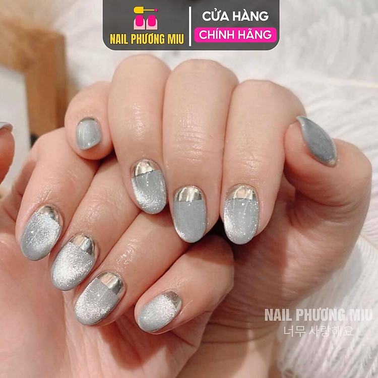 Sơn Mắt Mèo Thạch Xám MILAN Số 02 Siêu Mịn Chai 15ml Làm Nail Siêu Sáng, Sơn Gel Đậm Mướt Kết Hợp Cùng Nam Châm Tạo Hiệu Ứng Mắt Mèo Xám