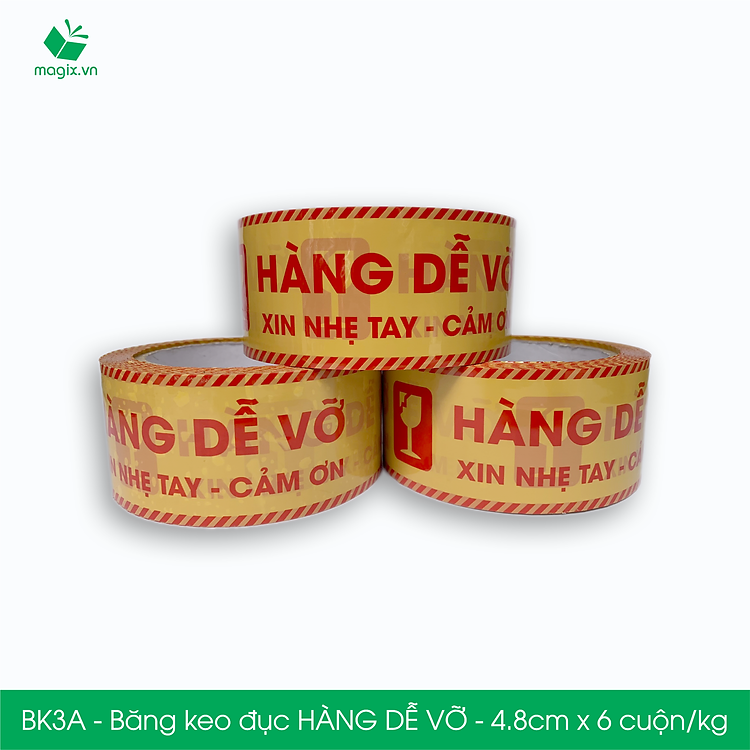 Băng Keo Niêm Phong Đóng Hàng (3 cuộn) - Ảnh 3