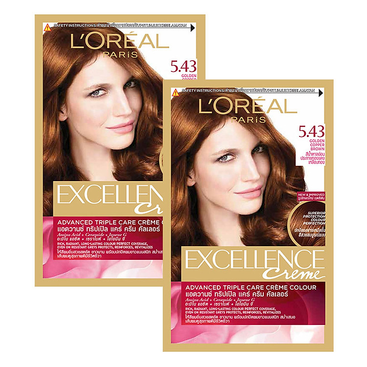 Bộ Kem Nhuộm Dưỡng Tóc Màu Thời Trang L'oreal Excellence Créme (172ml)