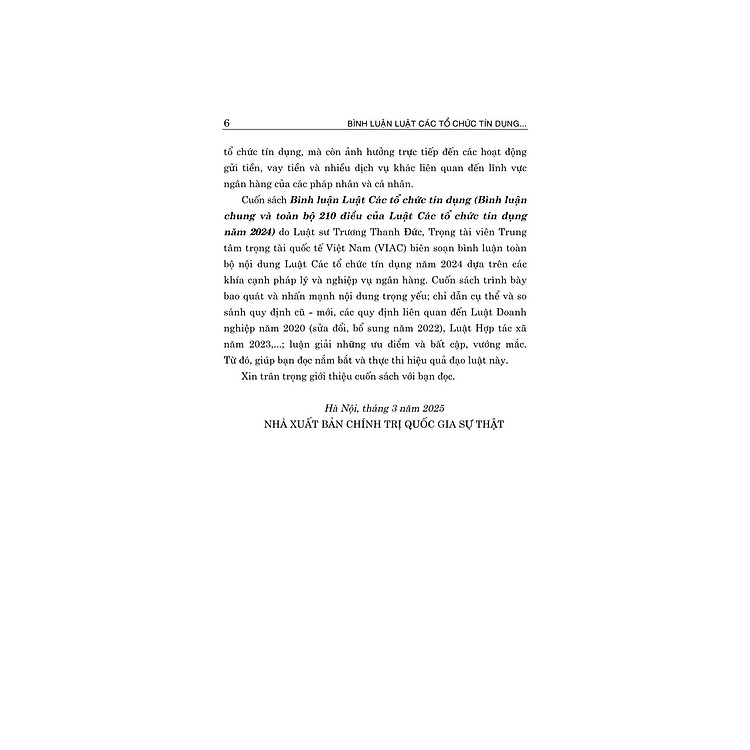 Bình luận Luật Các Tổ Chức Tín Dụng (Bình Luận Chung và Toàn Bộ 210 Điều của Luật Các Tổ Chức Tín Dụng Năm 2024) - Ảnh 5