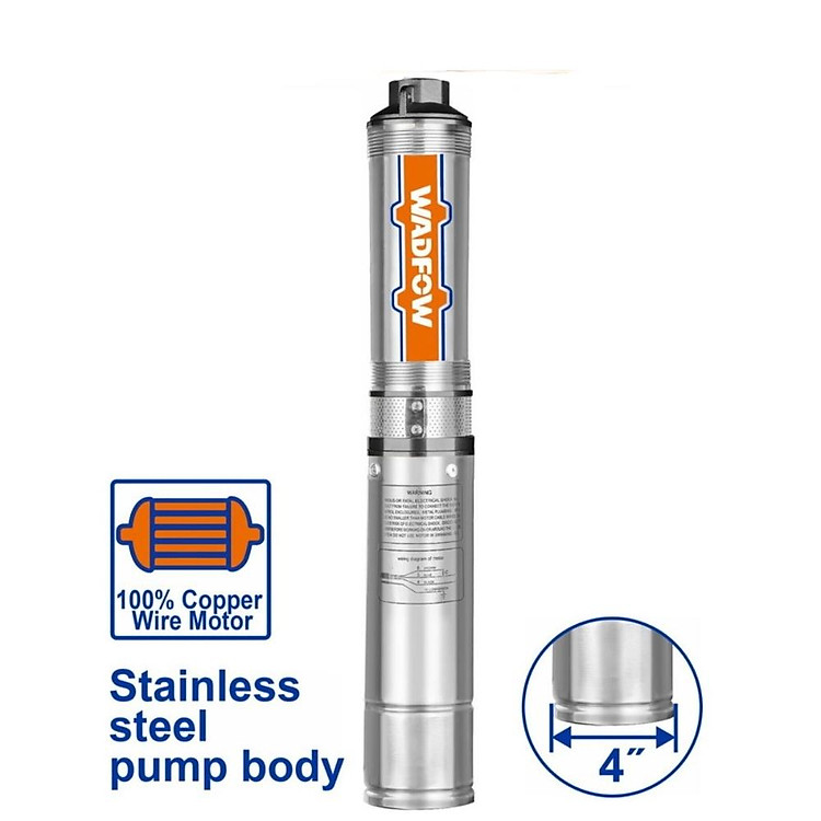 MÁY BƠM GIẾNG SÂU 4"- 1500W (2.0HP) (CÓ HỘP ĐIỀU KHIỂN) WADFOW WWPD6051 - HÀNG CHÍNH HÃNG