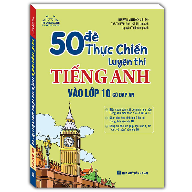 50 Đề Thực Chiến Luyện Thi Tiếng Anh Vào Lớp 10 (Có đáp án)