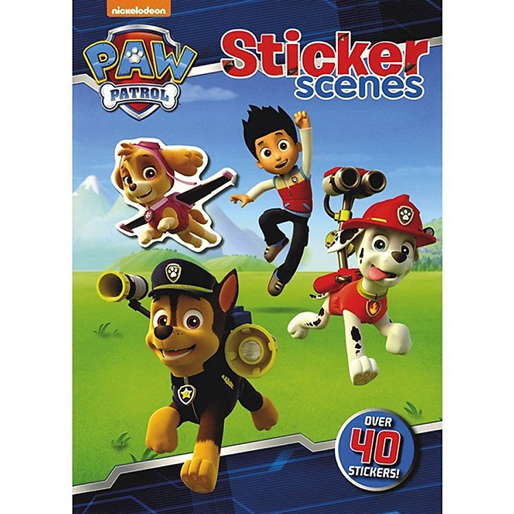 Sách Nickelodeon PAW Patrol Sticker Scenes - Chú chó cứu hộ