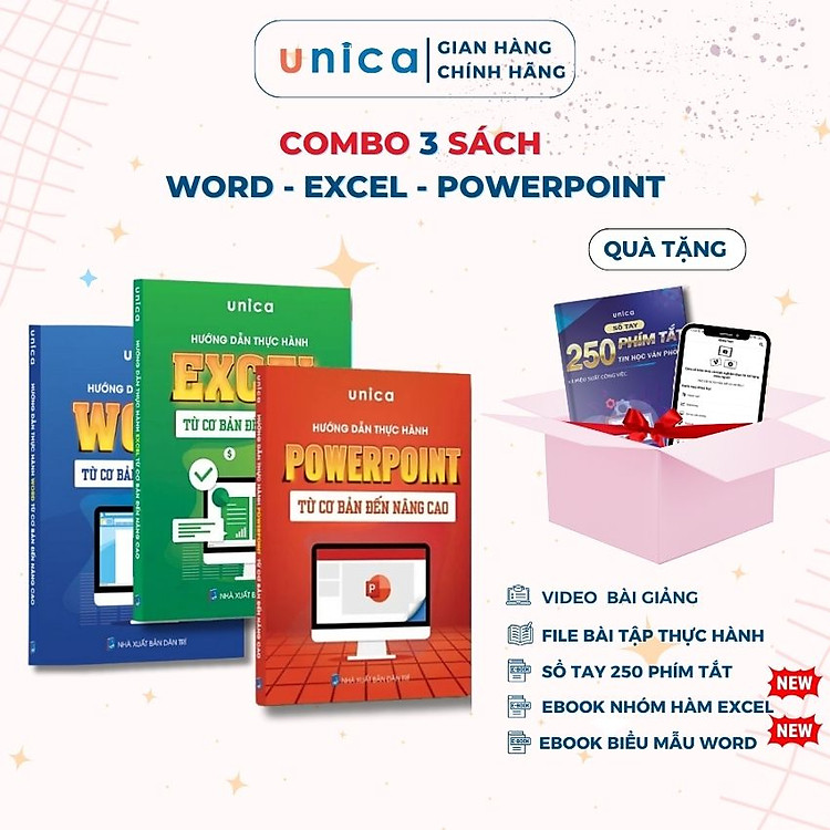 Word – Excel – Powerpoint Unica Ứng Dụng Tin Học Văn Phòng Từ Cơ Bản Đến Nâng Cao