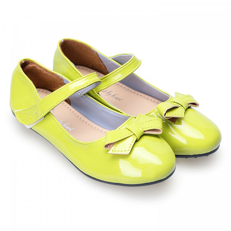 Giày Búp Bê Bé Gái Đính Bông AZ79 BB0152001 - Xanh Lá