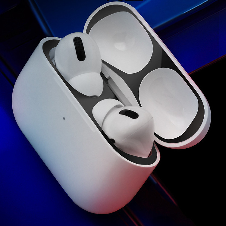Miếng Dán Kim Loại Mỏng Chống Bụi Cho Case Airpods Pro 2 - Hàng Chính Hãng