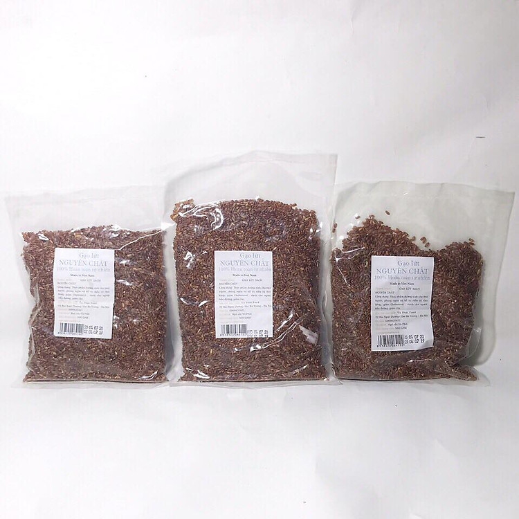 Combo 3 gói gạo lứt nguyên chất 500gram/túi