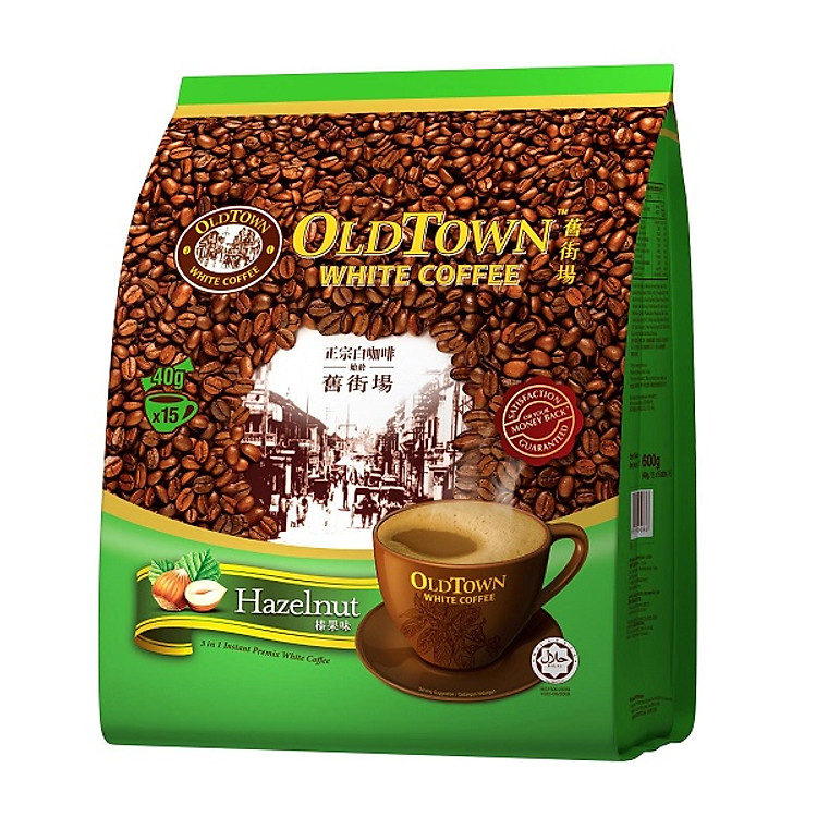 Cà phê trắng hòa tan 3 trong 1 Oldtown White Coffee Hazelnut - Hương Hạt Phỉ