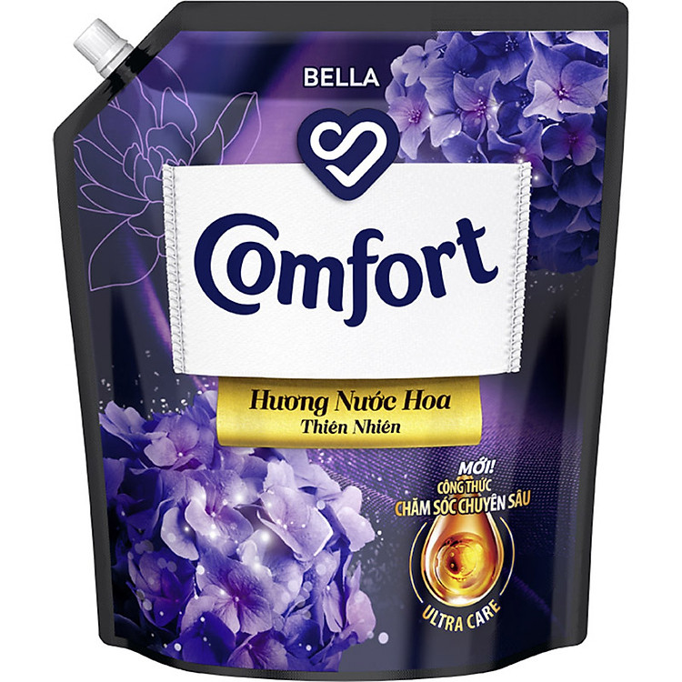 Nước Xả Làm Mềm Vải Comfort Chăm Sóc Chuyên Sâu Giữ Màu & Bền Vải Hương Bella Đậm Đặc Một Lần Xả 3.2L