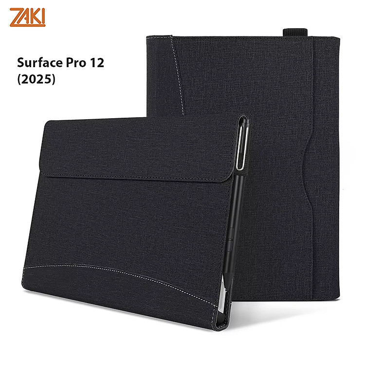 Bao Da dành cho Microsoft Surface Pro 12/11/10/9/8/7/Surface Go 1/2/3 Zaki Kẻ Sọc - Hàng Nhập Khẩu