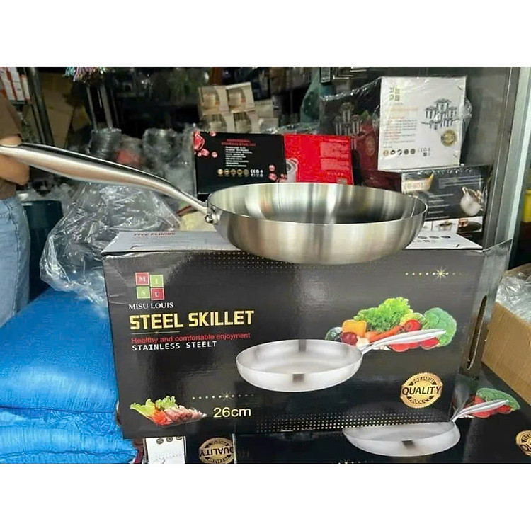 Chảo Inox Đúc Liền Chiên xào đa năng- PHẢI TÔI CHẢO