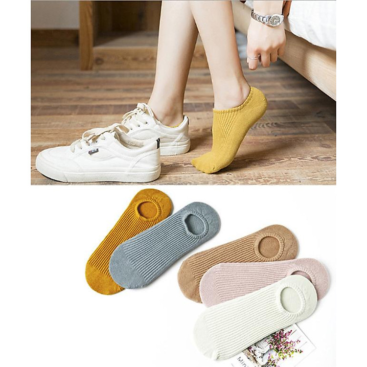 Combo 05 Đôi Tất Nữ Cổ Ngắn Chống Hôi Chân B.5281 I Phong Cách Nhật Bản