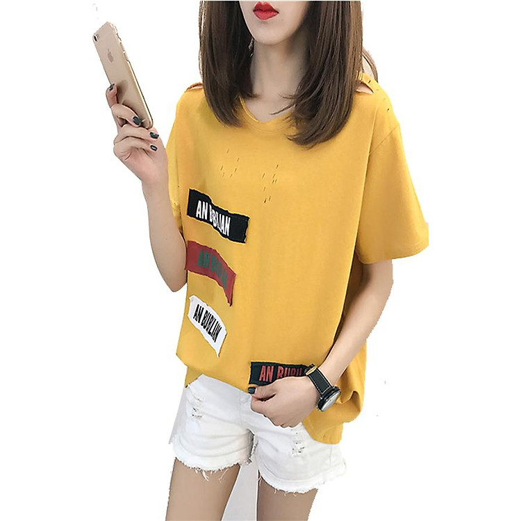 Áo thun nữ an bubilian màu vàng d517 thương hiệu T&d