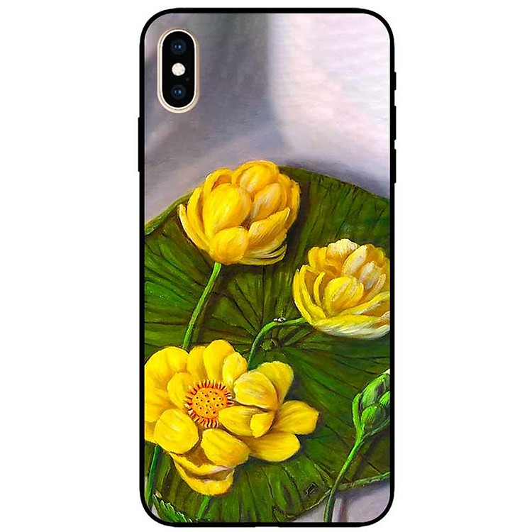 Ốp lưng cho iPhone X - iPhone Xs - Xs Max - XR - iPhone 11 - 11 Pro Max - Sen Vàng Xanh - Hàng Chính Hãng