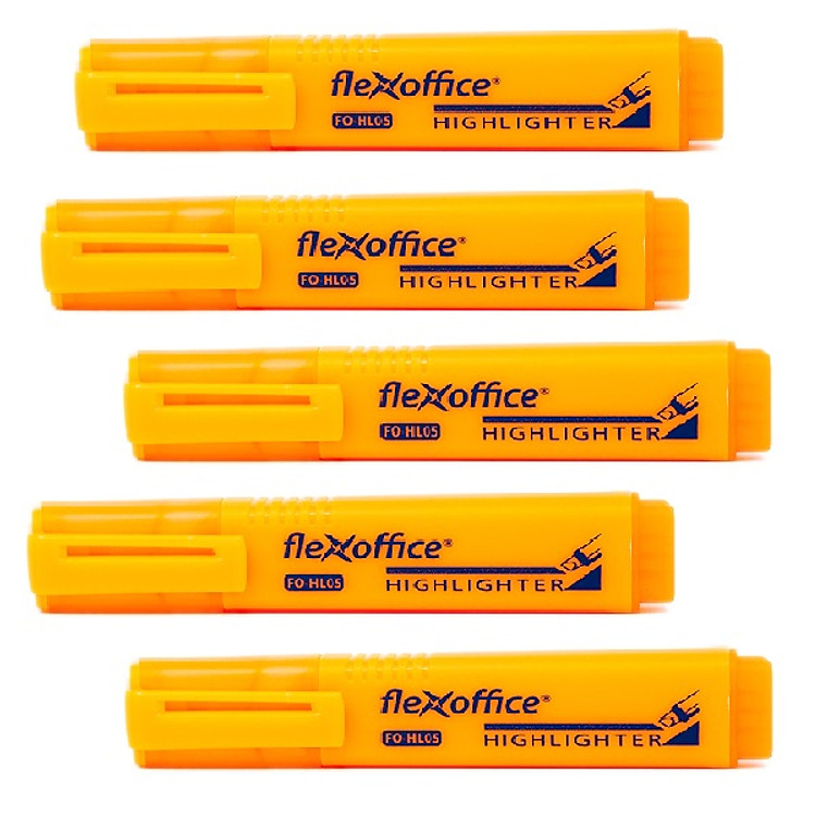 Bộ 5 Bút dạ quang FlexOffice FO-HL05