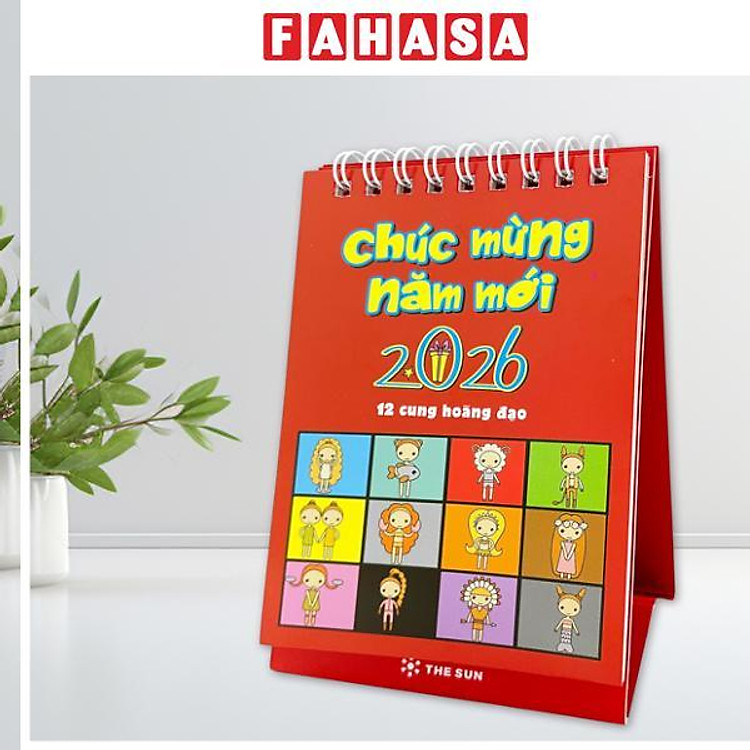 Lịch Bàn Chữ A 2026 - The Sun - 12 Cung Hoàng Đạo