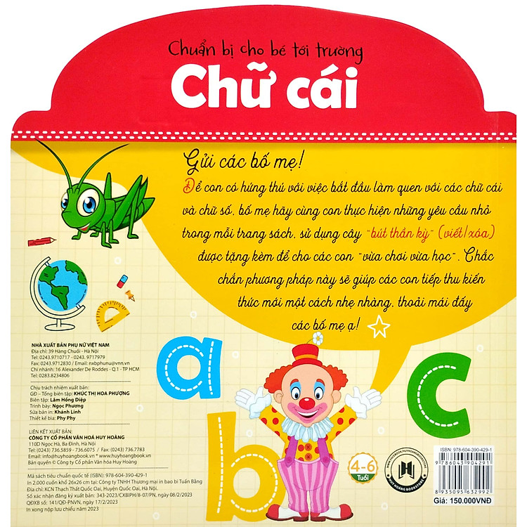 Chuẩn Bị Cho Bé Tới Trường - Chữ Cái (Tái Bản 2023) - Ảnh 6